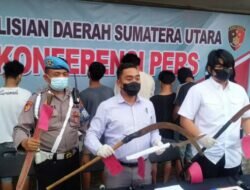 Satreskrim Polrestabes Medan dan Polsek Patumbak Gulung 9 Anggota Geng Motor