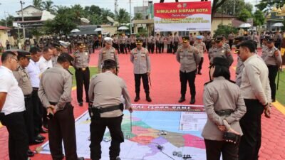 Jelang Pemilu 2024, Polres Batu Bara Gelar Simulasi Sispamkota