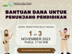 Baitul Mal Aceh (BMA) Buka Pendaftaran Bantuan Dana untuk Guru Bakti