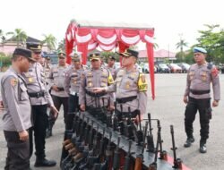 Mantapkan Pengamanan Pemilu 2024, Polres Berau Gelar Apel Sarpras