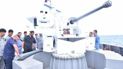 Bakamla RI Uji Fungsi Senjata Meriam 30 MM