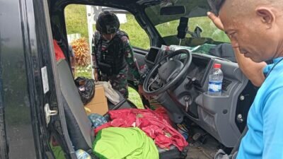Cegah penyusupan dan penyeludupan Satgas Yonif 122/TS Gelar Pemeriksaan Disepanjang Jalan Trans Jayapura-Wamena