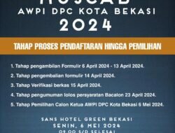 Resmi Pendaftaran Balon Ketua AWPI Kota Bekasi Periode 2024 – 2029