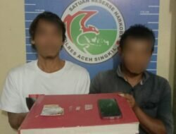 Menyamar Jadi Pembeli Narkoba, Tim Opsnal Sat Resnarkoba Polres Aceh Singkil Ringkus 2 Orang Pria